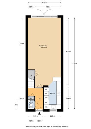 Floorplan - Reigerskamp 68A, 3607 HD Maarssen